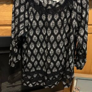 Honey Punch black white blouse